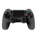 For PS4 Wireless Bluetooth Game Controller With Light Strip Dual Vibration Game Handle(Black)