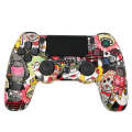 For PS4 Wireless Bluetooth Game Controller With Light Strip Dual Vibration Game Handle(Cartoon)