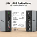 IVIIN D6919 Type-C/USB-C Multifunctional 4K Displaylink Four-Screen Different Display Docking Sta...