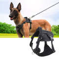 Sh751 Pet Universal Reflective Vest Leash Dog Chest Leash, Size: L(Black)