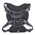 Sh751 Pet Universal Reflective Vest Leash Dog Chest Leash, Size: L(Black)