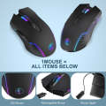 E50 2.4G Wireless Mouse Jiggler Portable Cordless Mouse With 7 Keys(Black)