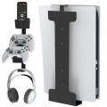 For PS5 Game Console Universal Wall Hanging Frame, Style: With Headset Handle Bracket