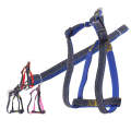 BG-Q1025 Leash+Chest Strap Thickened Strong Denim Pet Dog Leash Set, Size: S(Blue)
