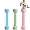 TPR Teething Stick Dog Toy Barbell Shape Pet Chewing Teeth Cleaning Stick(Green)