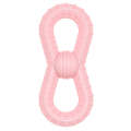 BG5039 Number 8 Shape Dog Teething Stick TPR Pet Chewing Toy Ball(Pink)