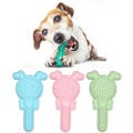 Lollipop Shape Dog Teething Stick TPR Bite Resistant Pet Toys(Green)