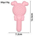 Lollipop Shape Dog Teething Stick TPR Bite Resistant Pet Toys(Pink)