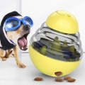 Puzzle Training Pet Food Leakage Toy Tumbler Ball Dog Toy(Yellow)
