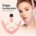 Microcurrent EMS Face Thinning Instrument Red Blue Light Skin Rejuvenation Beauty Instrument(Pink)