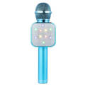 WS-1818 LED Light Flashing Microphone Self-contained Audio Bluetooth Wireless Microphone(Blue)