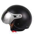 GXT Electric Vehicle Half Cover Four Seasons Retro Helmet, Size: M(Black)