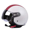 GXT Electric Vehicle Half Cover Four Seasons Retro Helmet, Size: L(White Red)