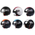 GXT Electric Vehicle Half Cover Four Seasons Retro Helmet, Size: L(Black Orange)