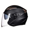 GXT 708 Electric Vehicle Dual Lens Helmet Four Seasons Safety Helmet, Size: L(Matte Black)