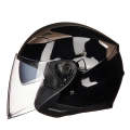 GXT 708 Electric Vehicle Dual Lens Helmet Four Seasons Safety Helmet, Size: L(Bright Black)