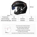 GXT 708 Electric Vehicle Dual Lens Helmet Four Seasons Safety Helmet, Size: XL(Matte Black)