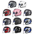 GXT Electric Vehicle Four Seasons Sun Protection & Windshield Double Lens Helmet, Size: M(Matt Bl...