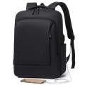 Large-capacity Waterproof Wear-resistant Laptop Backpack with USB Charging Hole(Black)