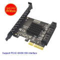 PCIE 1X To 10 Port  SATA 3.0 Adapter Expansion Card ASMedia ASM1166 Converter