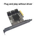 PCIE 1X To 10 Port  SATA 3.0 Adapter Expansion Card ASMedia ASM1166 Converter