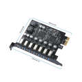 PCE7USB-R05  PCI-E To USB 3.2 GEN1 7-Port 19PIN Expansion Card Super Speed 5Gbps
