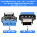 USB 3.0 19PIN Header to Type-E Front A-Key Interface Extend USB Ports to PC, Spec: Up-high