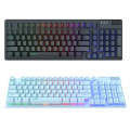 Ajazz AF981 96 Keys Office Gaming Illuminated Wired Keyboard, Cable Length: 1.6m(Black)