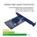 PCI-E 4X To  USB3.2 Gen2x2 Type-C 20Gbps SATA Expansion Card Asmedia ASM3242 Chip