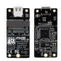 M.2 NVME Hard Disk Box Transfer Card RTL9210B Chip Type-C / USB-C USB3.1 Gen2 10Gbps(Black)