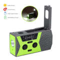 AM/FM/NoAA 2000mAh Emergency Radio Portable Hand Crank Solar Powered Radio(Green)
