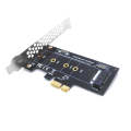 PCI-E 1X To M.2 NVME KEY-M SSD Riser Card Adapter Without Baffle