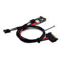 USB2.0 9pin To Dual 9pin Header HUB 1 to 2 Extension Connector Adapter with SATA Power Cable