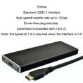 USB3.2 To M.2 NVME Hard Disk Box NGFF PCIE Protocol To TYPE-C, Color: Black with C-C Cable