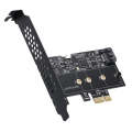 PCI-E to SATA3.0+M2 NGFF Expansion Card 6G Hard Disk Transfer Card(Black)