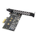 PCI-E to SATA3.0+M2 NGFF Expansion Card 6G Hard Disk Transfer Card(Black)
