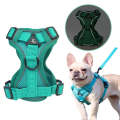 Pet Vest Harness + Traction Rope Set Reflective Breathable Dog Cat Harness, Size: M(Coffee)