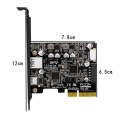 PCIE 3.0 To USB 3.2 Extension Card Type-C Port Front Type-E Expansion Riser Card(PH68)