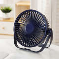 3-in-1 Electric Fan Wall Mounted Desktop Quiet Brushless Turbine Mini Fan, Style: USB Plug(Blue)