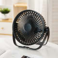 3-in-1 Electric Fan Wall Mounted Desktop Quiet Brushless Turbine Mini Fan, Style: Rechargeable(Bl...
