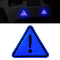 Car Tail Triangle Reflective Stickers Safety Warning Danger Signs Car Stickers(Blue)