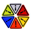 Car Tail Triangle Reflective Stickers Safety Warning Danger Signs Car Stickers(Yellow)