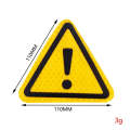 Car Tail Triangle Reflective Stickers Safety Warning Danger Signs Car Stickers(Silver)