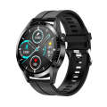 Sports Health Monitoring Waterproof Smart Call Watch With NFC Function, Color: Black-Black Silicone