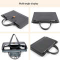 13.3/14 inch Elastic Button Laptop Waterproof PU Handbag(Black)