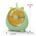 Dormitory Portable Animal Ear Desktop Electric Fan, Style: Charging Version White