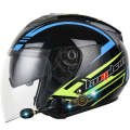 KUQIBAO Motorcycle Smart Bluetooth Sun Protection Double Lens Safety Helmet, Size: XXL(Glossy Bla...