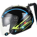 KUQIBAO Motorcycle Bluetooth Headset Double Lens Helmet With Braid, Size: XXL(Bright Black Phanto...