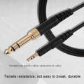 2m For ATH-M50X / M40X / M60X / M70X Headset Audio Cable Replacement Cable(Black)