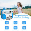 IPS 2.36 inch LED HD Display 1080P Childrens Camera Thermal Printing Instant Camera(Sky Blue)